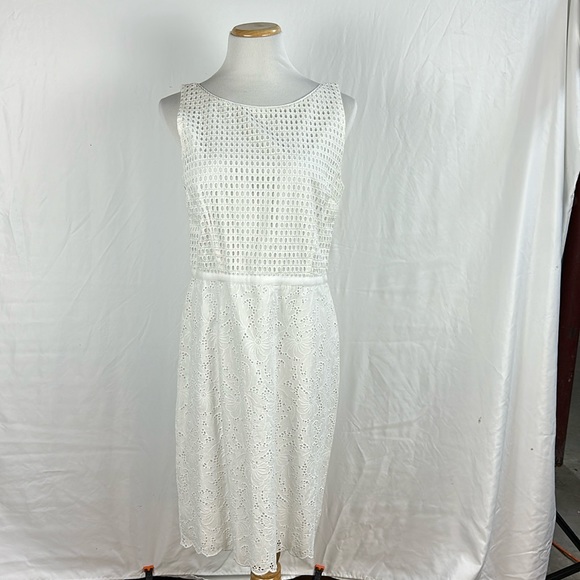 Loft White Eyelet Dress Eyelet Dresses Ann Taylor Loft Shift Dress LOFT  Dresses Ann Taylor